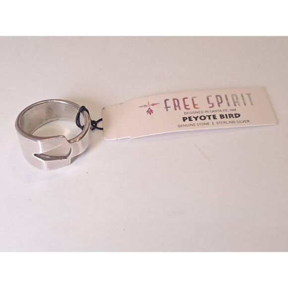 Peyote Bird Asymmetric Sterling Silver Ring Arrow Head Cut Out Size 6.25 NWT - Picture 5 of 8